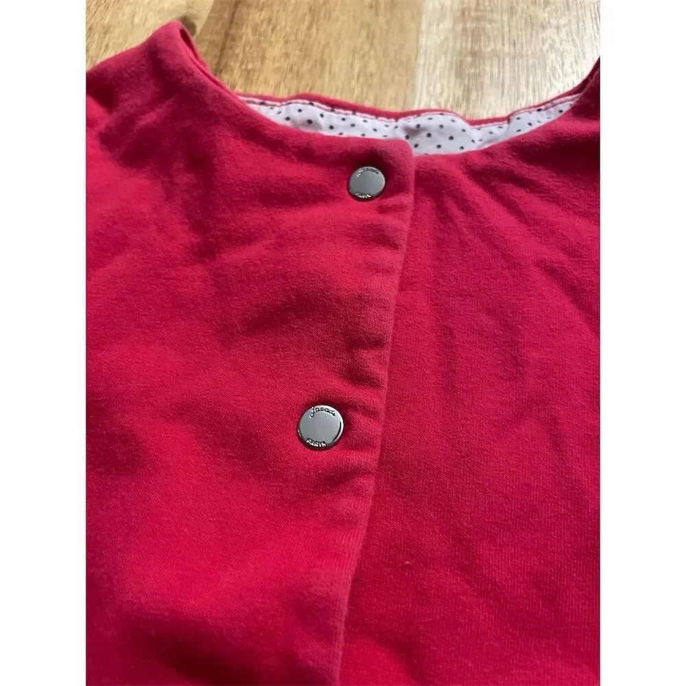 Jacadi Baby Girl Red Pink Fuchsia Cardigan Size 24 Months - Picture 2 of 5